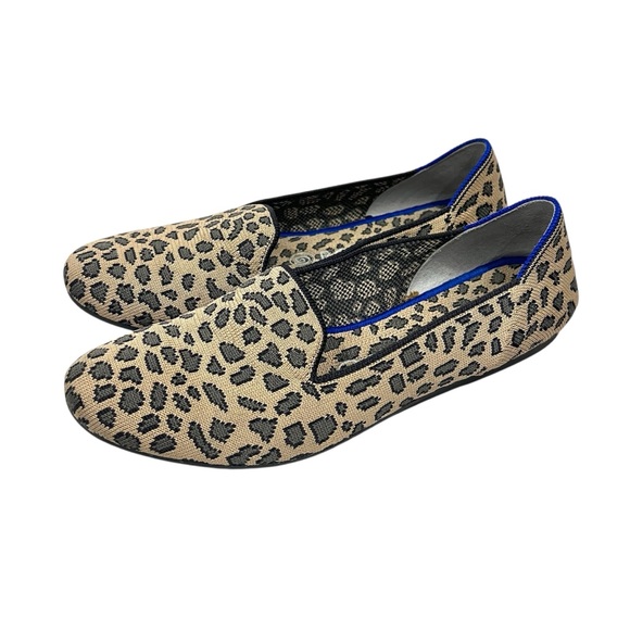 Rothy's The Loafer Spotted Leopard Cheetah Round Toe Ballet Flats - Picture 4 of 8